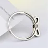 Retro Diamante S925 Silber Ring Schlichtes Design Schleife Braut Hochzeit Verlobungsringe für Frauen Schmuck