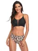 Menas de banho feminina verão 2021 Lady Swimsuit Sutwed Bra Two peças Mulheres da cintura alta Halte