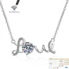 Chains Moissanite Pendant 1CT 0.5CT 2CT VVS Lab Diamond For Women Engagement Anniversary Gift Necklace With Certificate Real 925 Silver