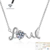 Chains Moissanite Pendant 1CT 0.5CT 2CT VVS Lab Diamond For Women Engagement Anniversary Gift Necklace With Certificate Real 925 Silver