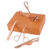 Ny ankomst 4-bitar Rostfritt stål Ögonfransar Curler Rose Gold / Silver Eyelash Applicator Eyebrow Pincett Set 10st / Lot