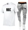 Mannen NKIC Merk Trainsuit Sets Print Zomer Set Kleding Mannelijke Sportkleding Casual Shirts Shirts Shorts 2 Stuk Set Oversize Sweatsuit