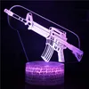 3D Spiel Setup Gewehr LED Nachtlichter USB Gamer Lichter Tischlampe CS Gaming Schlafzimmer Zimmer Dekor für Jungen Geburtstagsgeschenk