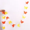 Party Decoration 2.7 M Butterfly Papier Papier Wiszące Garland Banner Dzieci Baby Shower Ślub Happy Birthday Home Po Backdrop