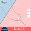 Thaya Posrebrzane Półksiężyc Naszyjnik Kryształowy Naszyjniki Biały Kryształ Cyrkon Srebrny Kolor Naszyjnik Design Dla Kobiet Fine Jewelry Q0531