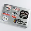 Lets Go Brandon Flag Sticker 100pcs Lot USA Prezydent Naklezywa do telefonu Skateborad Bagage Notebook Helmet Rower CARCAL231A