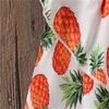 2 sztuk Baby Girls Toddler Pineapple Odzież Dzieci Off Ramię Topy + Ripped Denim Shorts Stroje Zestaw 360 U2