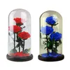 Eeuwige bloemen gedroogd bewaard gebleven verse bloem live rose glas e geschenkdoos decoratieve krans1
