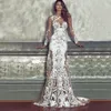 Aso Ebi Arabic Silver Squins Off The Shoulder Mermaid Prom Dreess 2021 Long Sleeves 고급 스팽글 이브닝 가운 형식 칵테일 파티 238L