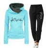 Two Piece Set Women Hoodies and Sweatpants Pullover Sweatshirts Female Tracksuit Autumn Spring Casual Outfits Suit Ladies 211116