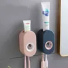 Adhesive Automatic Toothpaste Squeezer Set, Wall-mounted Holder, Toothbrush Rack, Wall Suction 211222