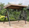 Person Metal Frame High Qualitygarden Swing Chair Patio Hammock With Canopy And Cushion For Balcony Poolside