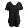 Oversize T shirt Women Summer 3XL 4XL 5XL Plus Size Tops Casual Tunic Female Tee V Neck Short Sleeve Large Long tshirt 210720