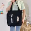 DHL50pcs Messenger Bags Women Canvas Letter Prints Pouch Zipper Crossbody Bag Mix Color