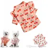 Mode huisdier hond kleding sublimatie kleding vest lente zomer dogg vesten zachte ventilatie pup shirt puppy zweet voor kleine honden meisje fruit kersen roze A17