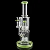 11 Inch Straight Hookahs Splash Guard Domes Stereo Perc Glass Bong Dual Double Matrix Percolator Fat Can Water Pipes 14mm Oil Dab Rigs