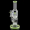 Cachimbos de água grossos de 11 polegadas Bongs de vidro duplo estéreo matriz Perc Birdcage Percolator Oil Dab Rigs 14 mm Joint Water Pipes 4 Cores com Tigela