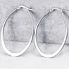 Hoop & Huggie FIREBROS 2021 Trends Korean Fashion Style Stainless Steel Big Earrings For Women Gold Silver Color Unusual Oval Earring