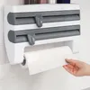 soporte de toalla de papel de montaje en pared con estante