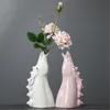 Vases coréen créatif mignon cheval en céramique Vase floral moderne mat fleur Arrangement bureau ornement artisanat décoration de la maison