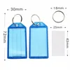 Kleur Plastic Bagage Tag Keychain Hanger Hotel Diy Tags Card Key Ring 5 kleuren