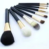 M 9 st make up penslar set kit resor skönhet professionell trähandtag foundation läppar kosmetik makeup borste med hållare cup fall