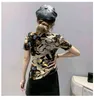 MadBlack Summer European Clothes T-Shirt Chic Mesh Print Manica corta Plus Size Donna Top Casual Bottoming Shirt Tees T1D719A H1230