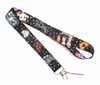 Mobiele telefoon bandjes Charms 10 stks Cartoon Stranger Dingen Keys Mobiele Lanyard ID Badge Houder Touw Anime Sleutelhanger voor Jongen Girl Groothandel