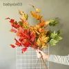 US Stock Fake Maple Leaf Artificial Plant Branch For Flower Wall Wedding Background Decoration Home Garden Display Red Leaves