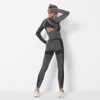 6 färger yoga kostym tracksuit kvinnor gym kläder seamlyoga set sport toppar kläder fitnsuit sport byxor yoga leggings x0629