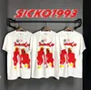 Real Pics Witte Kleur 2022ss T-shirt Mannen Vrouwen Hoge Kwaliteit Tops Tee Zomer Stijl M-XL346e