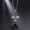 GEM'S BALLET 925 Sterling Silver Necklace For Women Natural Amethyst Topaz Colorful Gemstone Pendant Jewelry 20217143547