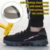 Drop Shipping Work Safety Shoes For Men Summer Breathable Boots Steel Toe Construction Safety Work Sneakers Elastic Soft 210312