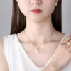 KALETINE Fashion Pearl Geometric 925 Sterling Silver Pendants Necklaces For Women Gold Color Link Chain Necklace Jewelry Gift Q0531