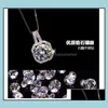 Pendant Necklaces & Pendants Jewelry High Quality Crystal Diamond Necklace Sier Plated Square Chokers For Women Gift Drop Delivery 2021 Fkml