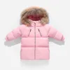 Children's Down Jacket Médio Longo Longo Grande Collar Roupas Meninos e Meninas 211222