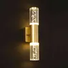 Modern akrylbubbla 6W LED-vägglampa Svart guld AC100-240V Crystal Effect Vanity Sconce Light till sovrum Badrumstapp