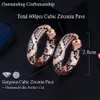 Orecchini a cerchio di leopardo serpente rotondo di design di lusso per le donne Moda Cubic Zirconia festa di nozze gioielli da sposa CZ873 210714