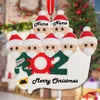 Dostosowane świąteczne dekoracje świąteczne wiszące drzewo wisiorki kwarantanny rodzinne ozdoby prezenty Natalel Navidad Y201020