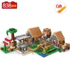 19 Style My World Building Blocks Compatible Cave Mountain Village House Bricks Figures Toys For Children Q0624