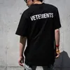 High Street Brand Vetements Letter Oversized T-shirt Casual mannelijke kleding Designer Shorts Mouw Hip Hop Man Dames Top Kleding