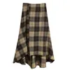 Mozuleva Women Vintage Chic Plaid Юбки осень зима высокая талия.