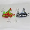 Silicone Bongs Percoladores Percácidos de Água de Vidro Canóis Shisha Hookah Bong Tubo Percolador com Big Bowl Partz Banger Dab Rigs