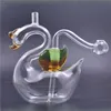 15 estilos de vidro de fumar tubos de água linlne matriz mini led petróleo plataformas de petróleo cisne de cisne de cinzas de cachorro de cachimbo de cachimbo com 10mm macho queimador de óleo e mangueira