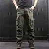 Pantaloni cargo casual alla moda Tasche Muti tattiche Pantaloni da uomo indossabili da combattimento Pantaloni da lavoro all'aperto maschili