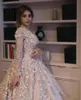 Luxury Beaded Wedding Dresses with 3D Floral Applique Pearls Long Sleeves Custom Made Scoop Neck Chapel Train Wedding Gown vestido de novia