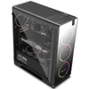 Custodia da gioco per computer desktop ATX M-ATX ITX Porte USB 3.0 Finestre in vetro temperato con 8 ventole da 120 mm Posizione (solo custodia)