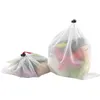 Storage Bags Fruit Net Bag Vegetable Drawstring Reusable Toy Polyester