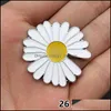Pins, Brooches Jewelry Fashion Daisy Flower Enamel Cartoon Pins Badges Bags Kids Metal Pin Gifts Brooch Diy Clothes Hat Backpack Drop Delive