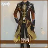 Genshin Impact Costumes Zhongli Cosplay Halloween Party Game Suit for Unisex Y0903